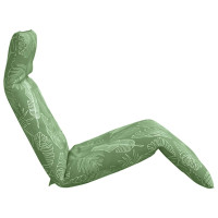 Produktbild för Hopfällbar solstol bladmönster 175x54x8,5 cm oxfordtyg