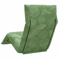 Produktbild för Hopfällbar solstol bladmönster 175x54x8,5 cm oxfordtyg