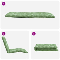 Produktbild för Hopfällbar solstol bladmönster 175x54x8,5 cm oxfordtyg