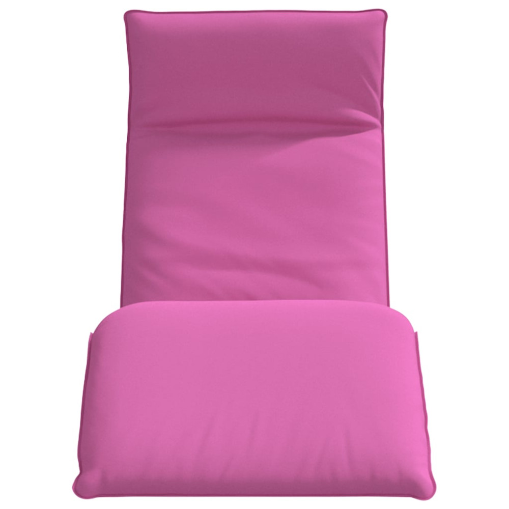 Produktbild för Hopfällbar solstol rosa 175x54x8,5 cm oxfordtyg