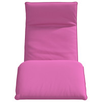 Produktbild för Hopfällbar solstol rosa 175x54x8,5 cm oxfordtyg