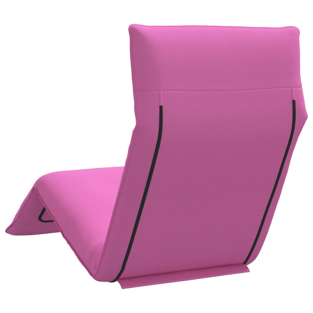 Produktbild för Hopfällbar solstol rosa 175x54x8,5 cm oxfordtyg