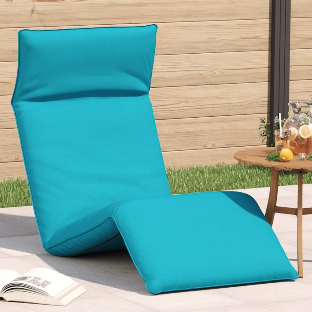 Produktbild för Hopfällbar solstol turkos 175x54x8,5 cm oxfordtyg