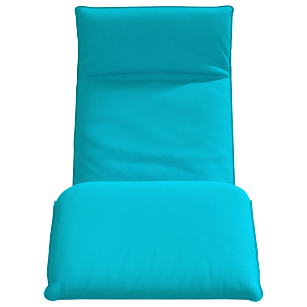 Produktbild för Hopfällbar solstol turkos 175x54x8,5 cm oxfordtyg