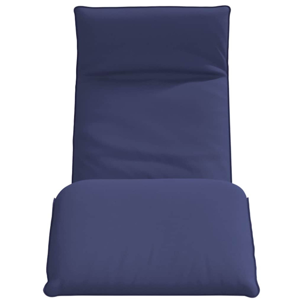 Produktbild för Hopfällbar solstol marinblå 175x54x8,5 cm oxfordtyg