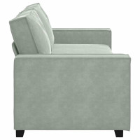 Produktbild för 3-sitssoffa ljusgrå 220x78x84 cm sammet