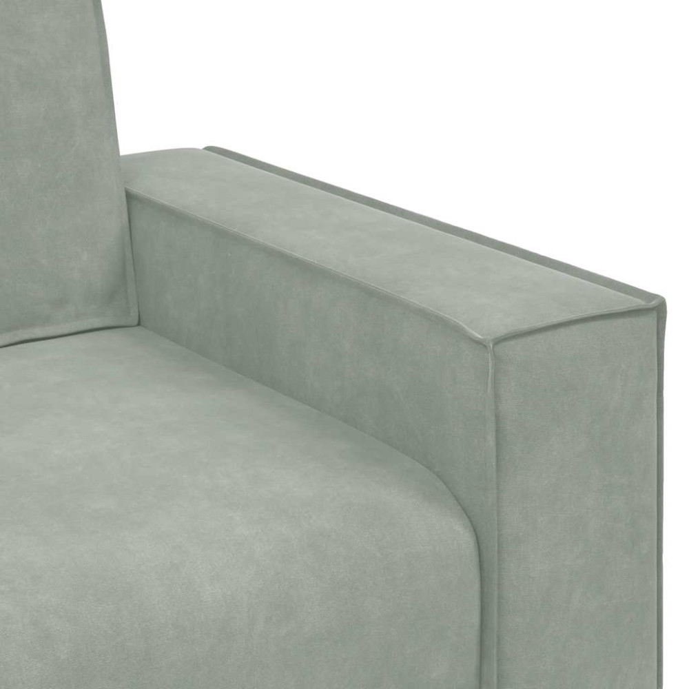 Produktbild för 3-sitssoffa ljusgrå 220x78x84 cm sammet