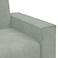Produktbild för 3-sitssoffa ljusgrå 220x78x84 cm sammet
