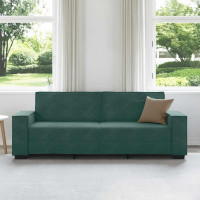 Produktbild för 3-sitssoffa mörkgrön 220x78x84 cm sammet