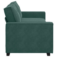 Produktbild för 3-sitssoffa mörkgrön 220x78x84 cm sammet