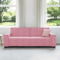 Produktbild för 3-sitssoffa rosa 220x78x84 cm sammet