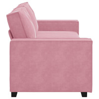 Produktbild för 3-sitssoffa rosa 220x78x84 cm sammet