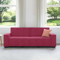 Produktbild för 3-sitssoffa vinröd 220x78x84 cm sammet