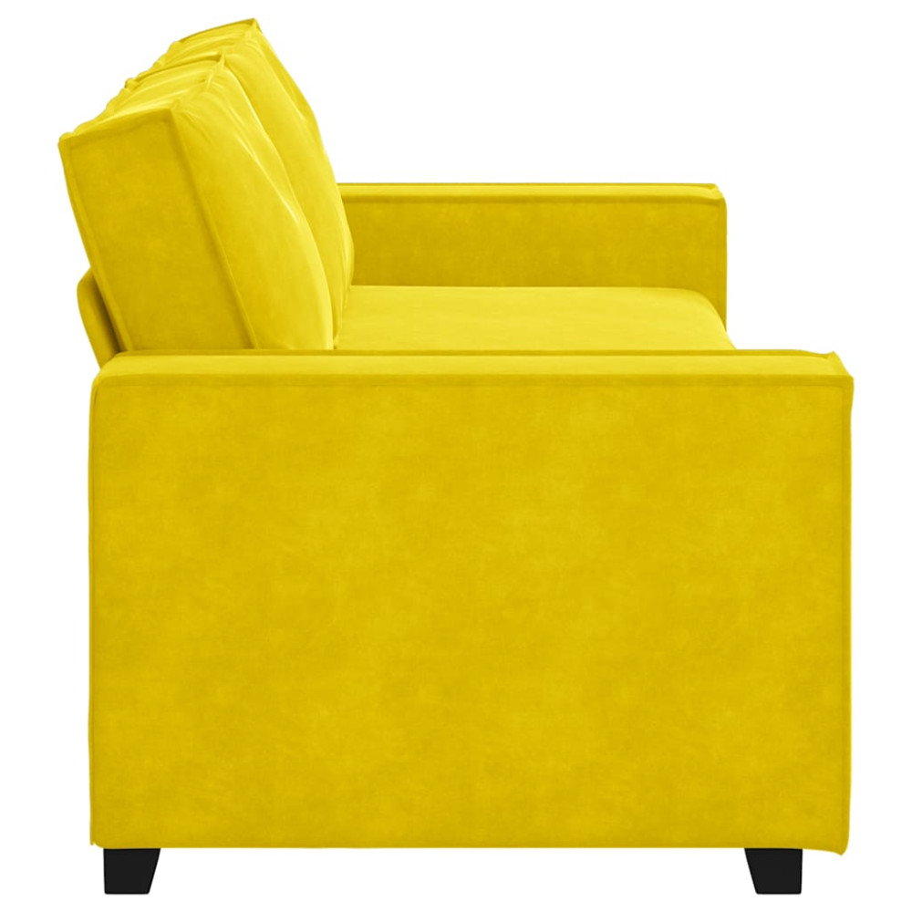 Produktbild för 3-sitssoffa gul 220x78x84 cm sammet