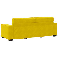 Produktbild för 3-sitssoffa gul 220x78x84 cm sammet