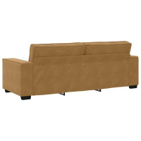 Produktbild för 3-sitssoffa brun 220x78x84 cm sammet