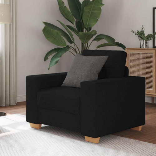 vidaXL Fåtölj svart 100x78x80 cm tyg