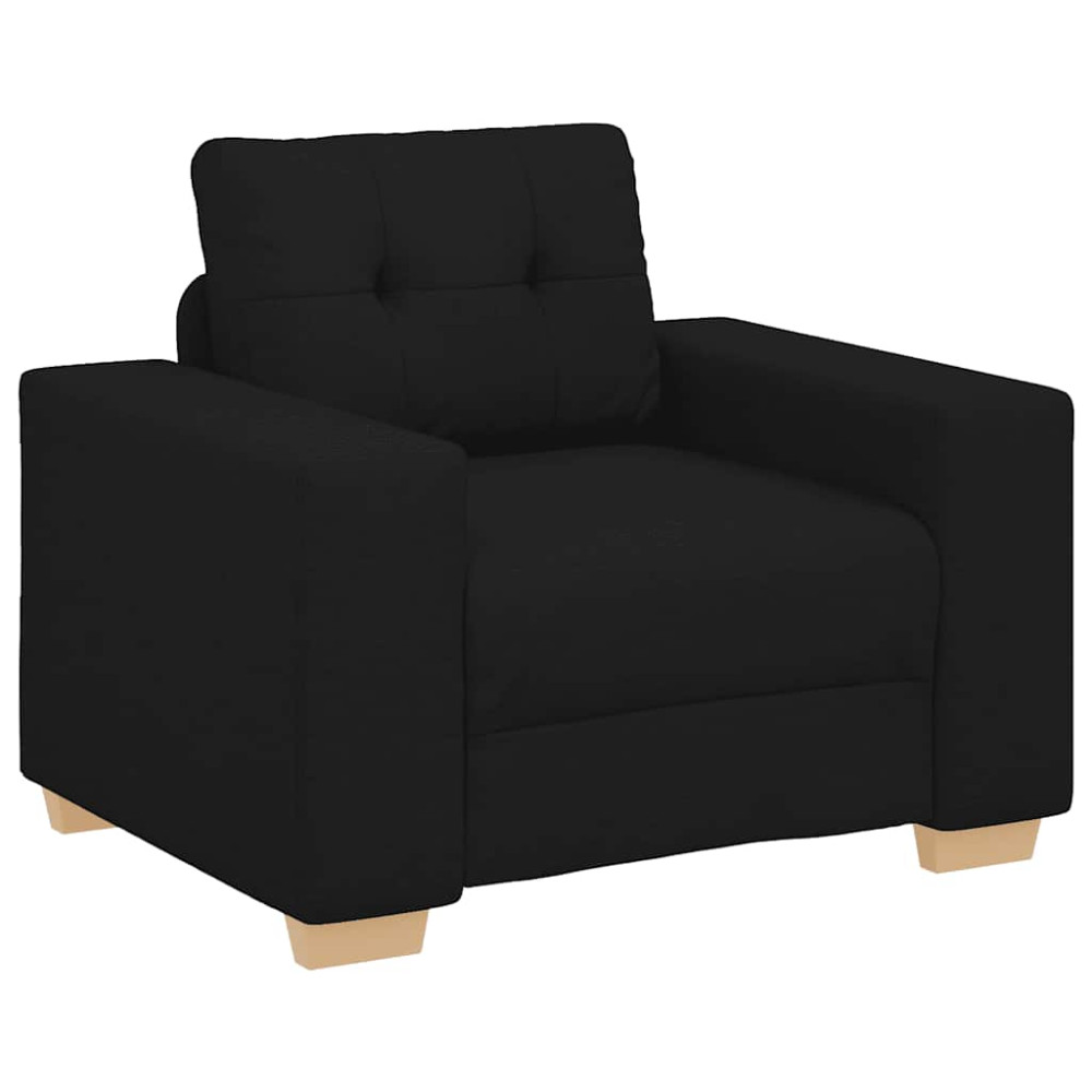 Produktbild för Fåtölj svart 100x78x80 cm tyg