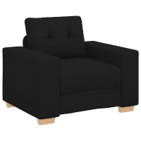 Produktbild för Fåtölj svart 100x78x80 cm tyg