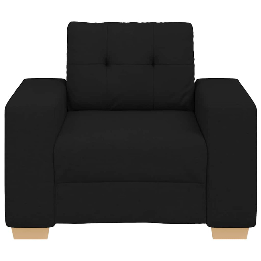 Produktbild för Fåtölj svart 100x78x80 cm tyg