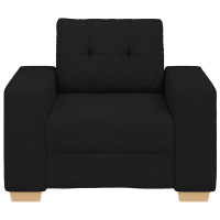 Produktbild för Fåtölj svart 100x78x80 cm tyg