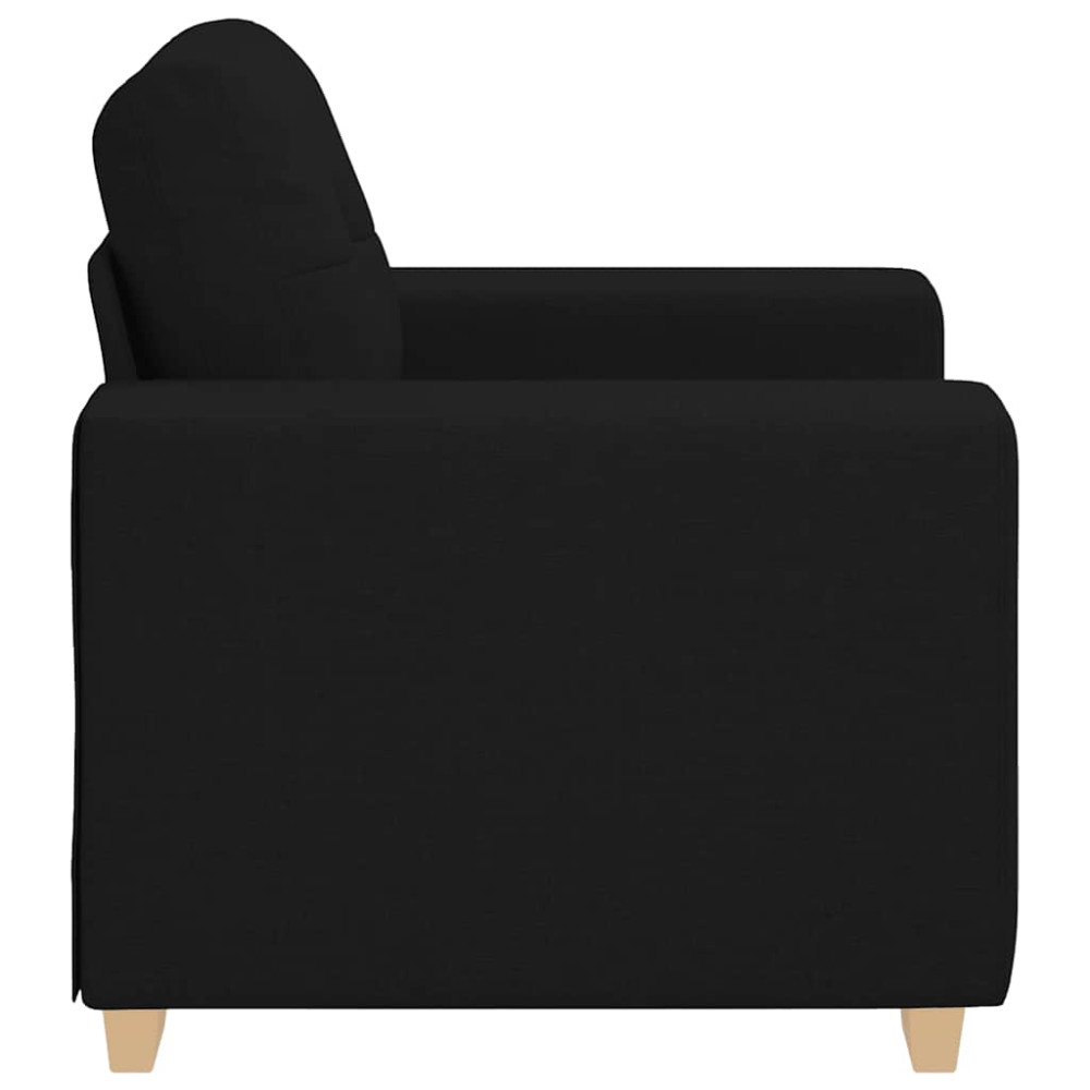 Produktbild för Fåtölj svart 100x78x80 cm tyg