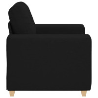 Produktbild för Fåtölj svart 100x78x80 cm tyg