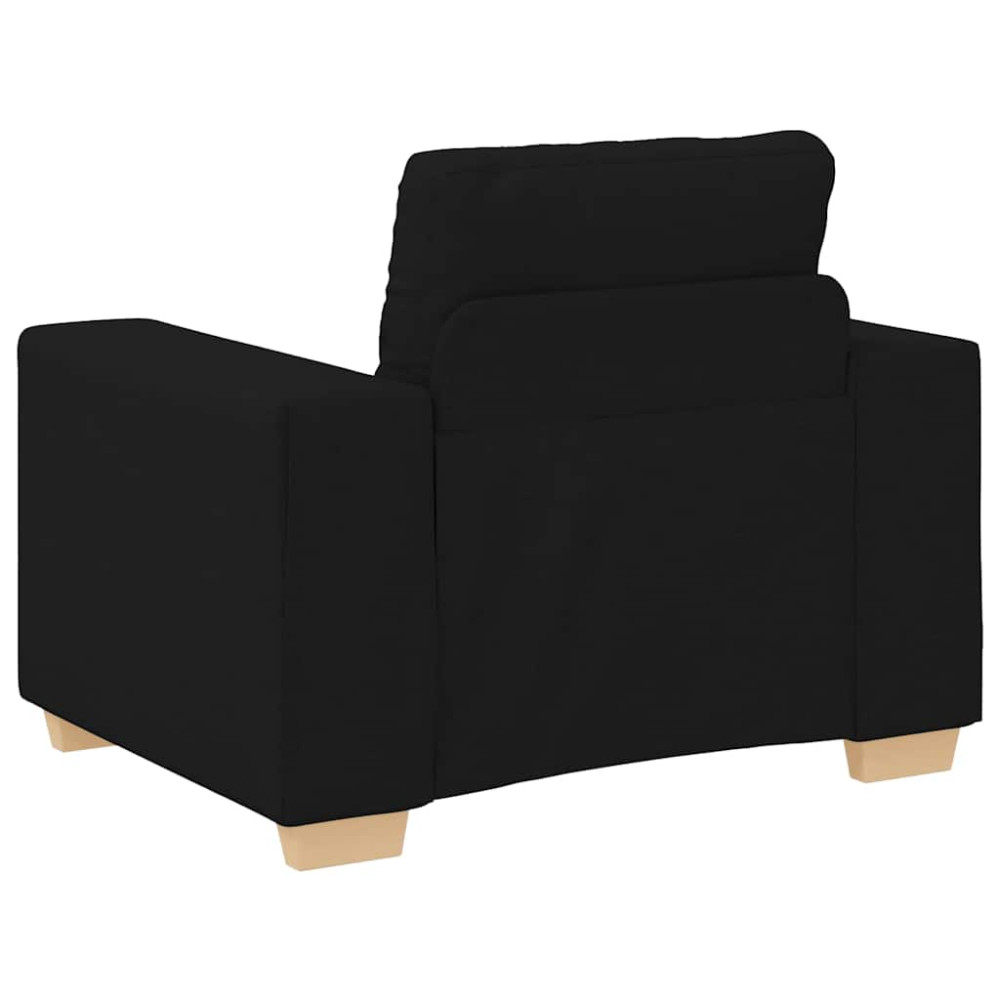 Produktbild för Fåtölj svart 100x78x80 cm tyg