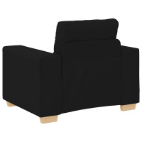 Produktbild för Fåtölj svart 100x78x80 cm tyg