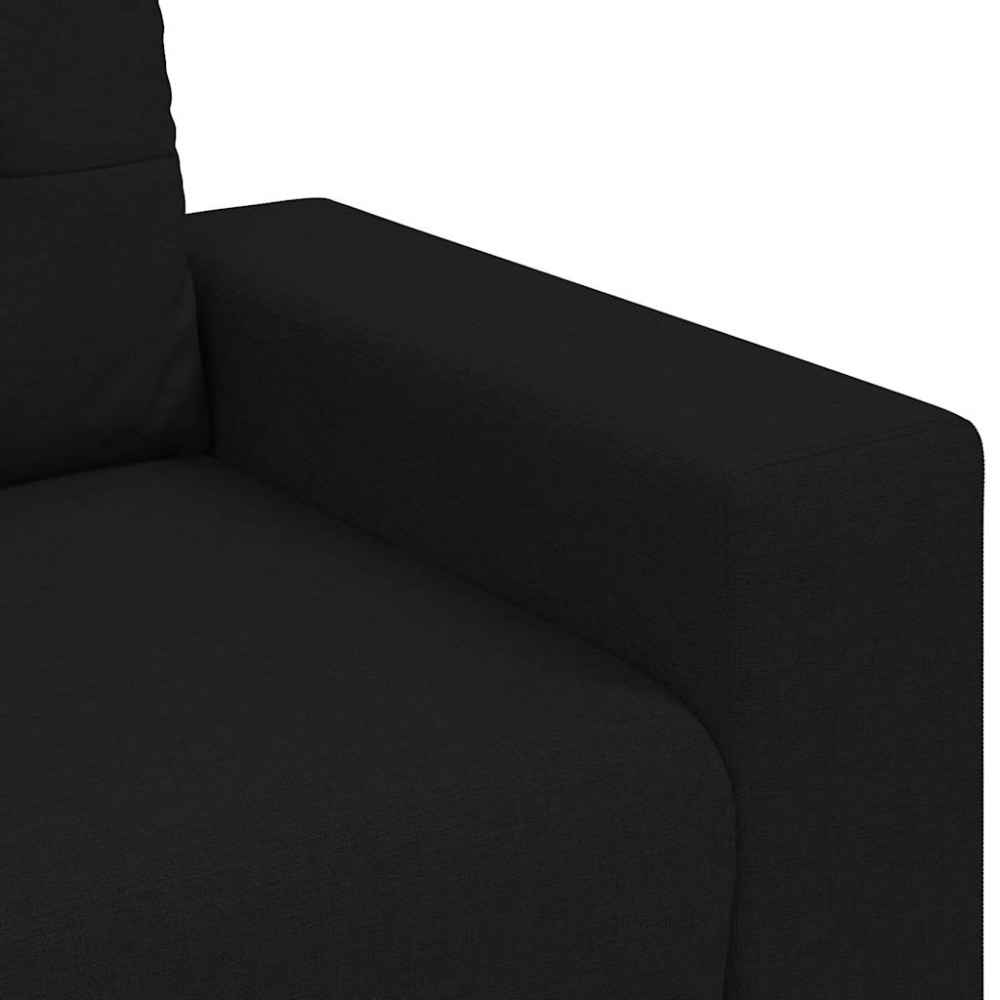 Produktbild för Fåtölj svart 100x78x80 cm tyg