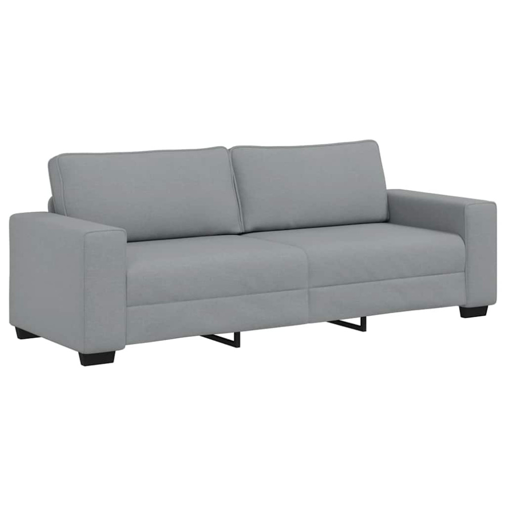 Produktbild för 3-sitssoffa ljusgrå 220x77x82 cm tyg