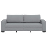 Produktbild för 3-sitssoffa ljusgrå 220x77x82 cm tyg