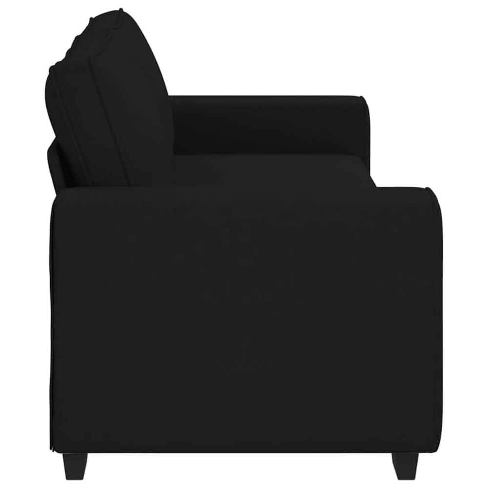 Produktbild för 3-sitssoffa svart 220x77x82 cm tyg