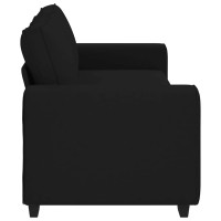 Produktbild för 3-sitssoffa svart 220x77x82 cm tyg