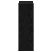 Produktbild för Bokhylla svart ek 50x25x80 cm konstruerat trä