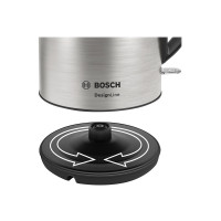 Produktbild för Bosch DesignLine TWK3P420 - vattenkokare - rostfritt stål/svart