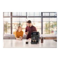 Produktbild för Philips Series 1200 EP1220 - automatisk kaffekokare med mjölkskummare - 15 bar - mattsvart