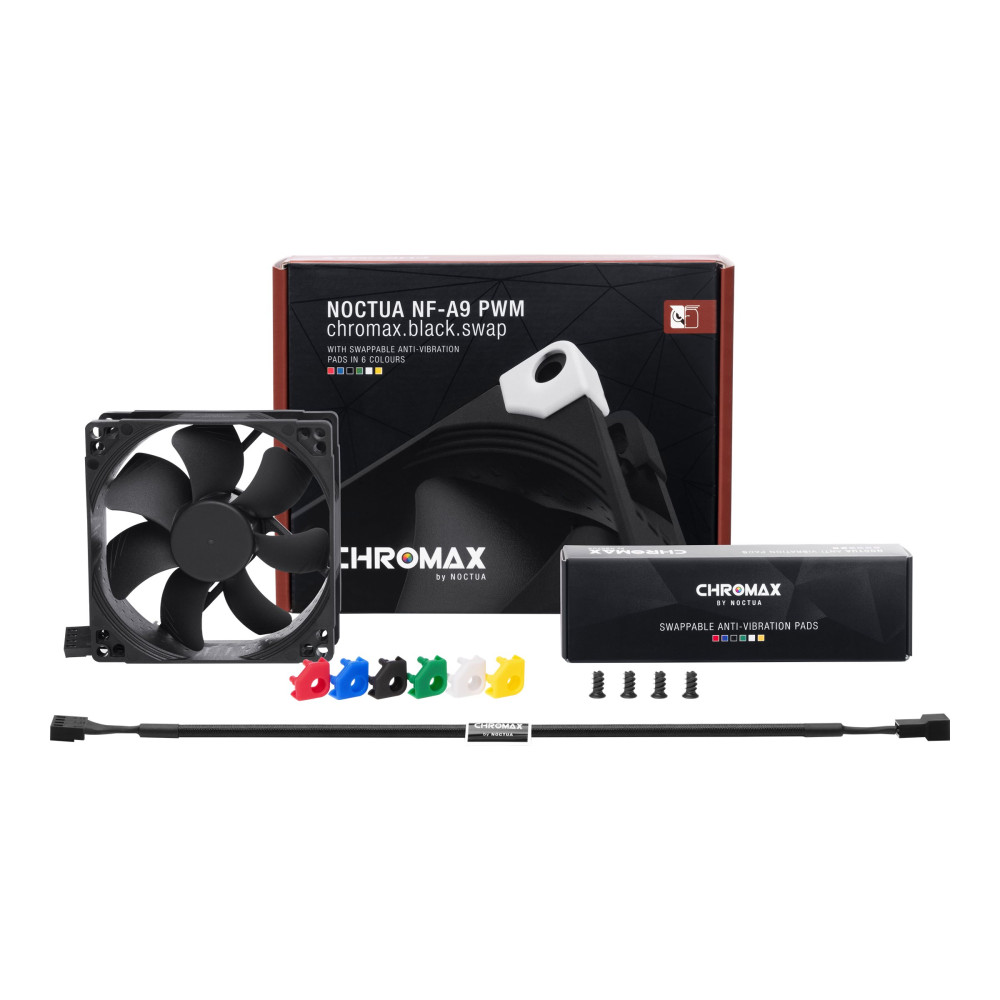 Produktbild för Noctua chromax NF-A9 PWM.black.swap - lådfläkt