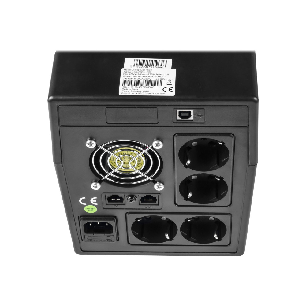 Produktbild för Green Cell UPS Micropower 1500VA - UPS - 900 watt - 1500 VA