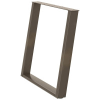 Produktbild för Matbordsben U-formade 2 st naturstål 80x(72-73) cm stål