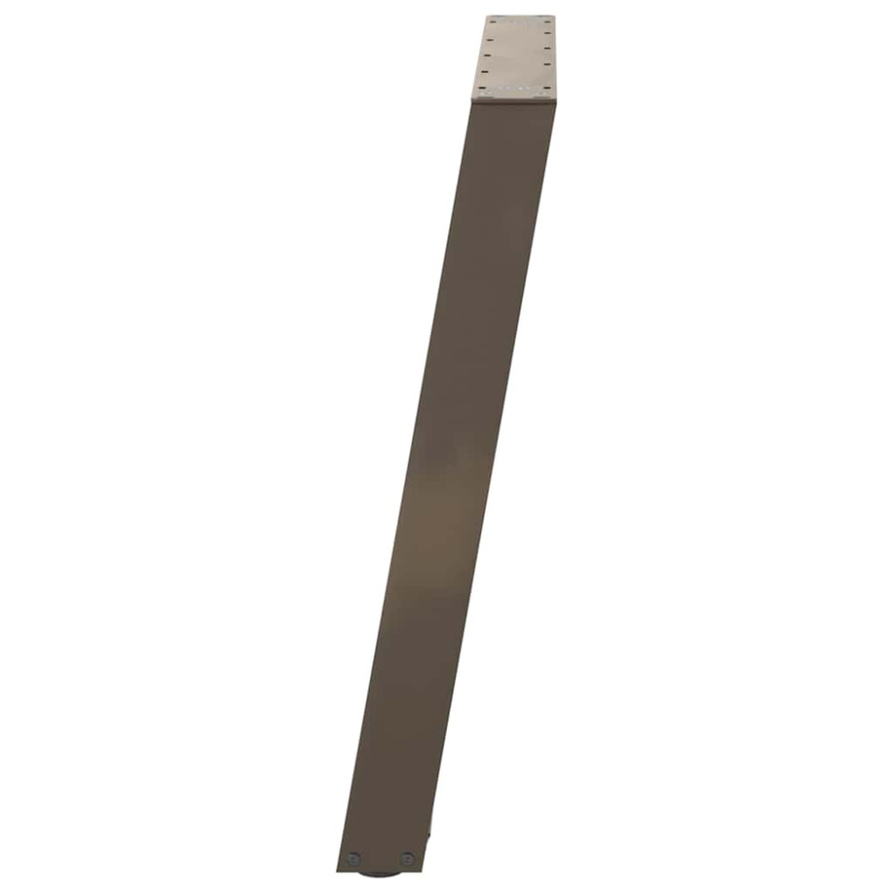 Produktbild för Matbordsben U-formade 2 st naturstål 80x(72-73) cm stål