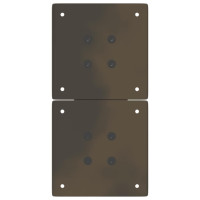 Produktbild för Soffbordsben X-formade 2 st naturstål 38x(42-43) cm stål