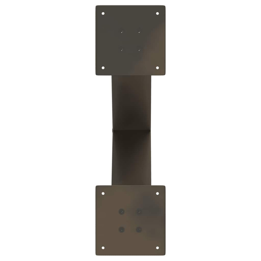 Produktbild för Soffbordsben X-formade 2 st naturstål 50x(42-43) cm stål