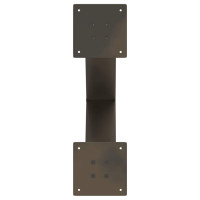 Produktbild för Soffbordsben X-formade 2 st naturstål 50x(42-43) cm stål