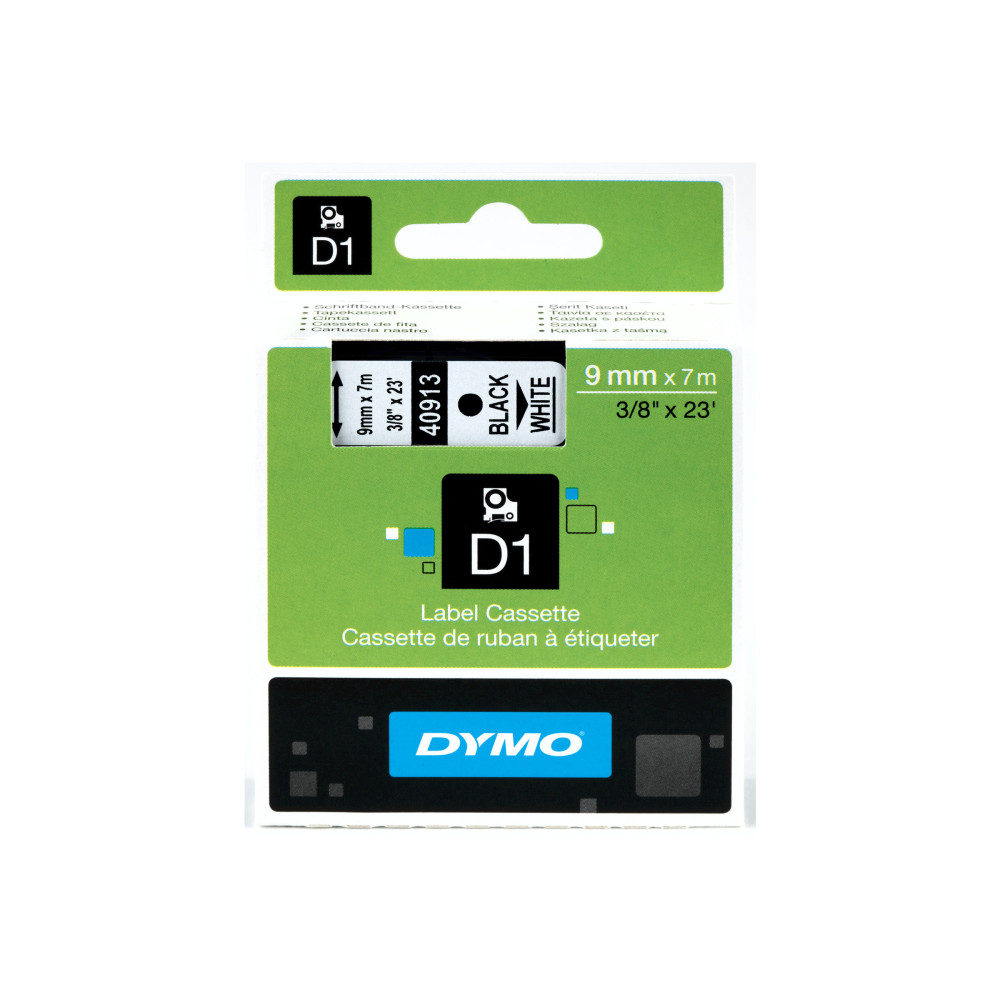Produktbild för DYMO D1 - etiketttejp - 1 kassett(er) - Rulle (0,9 cm x 7 m)