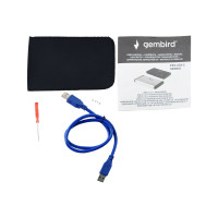 Produktbild för Gembird EE2-U3S-2-B - förvaringslåda - SATA 3Gb/s - USB 3.0
