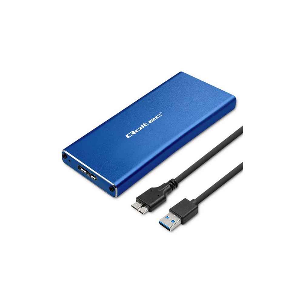 Produktbild för Qoltec - förvaringslåda - NGFF - SATA 6Gb/s - USB 3.0