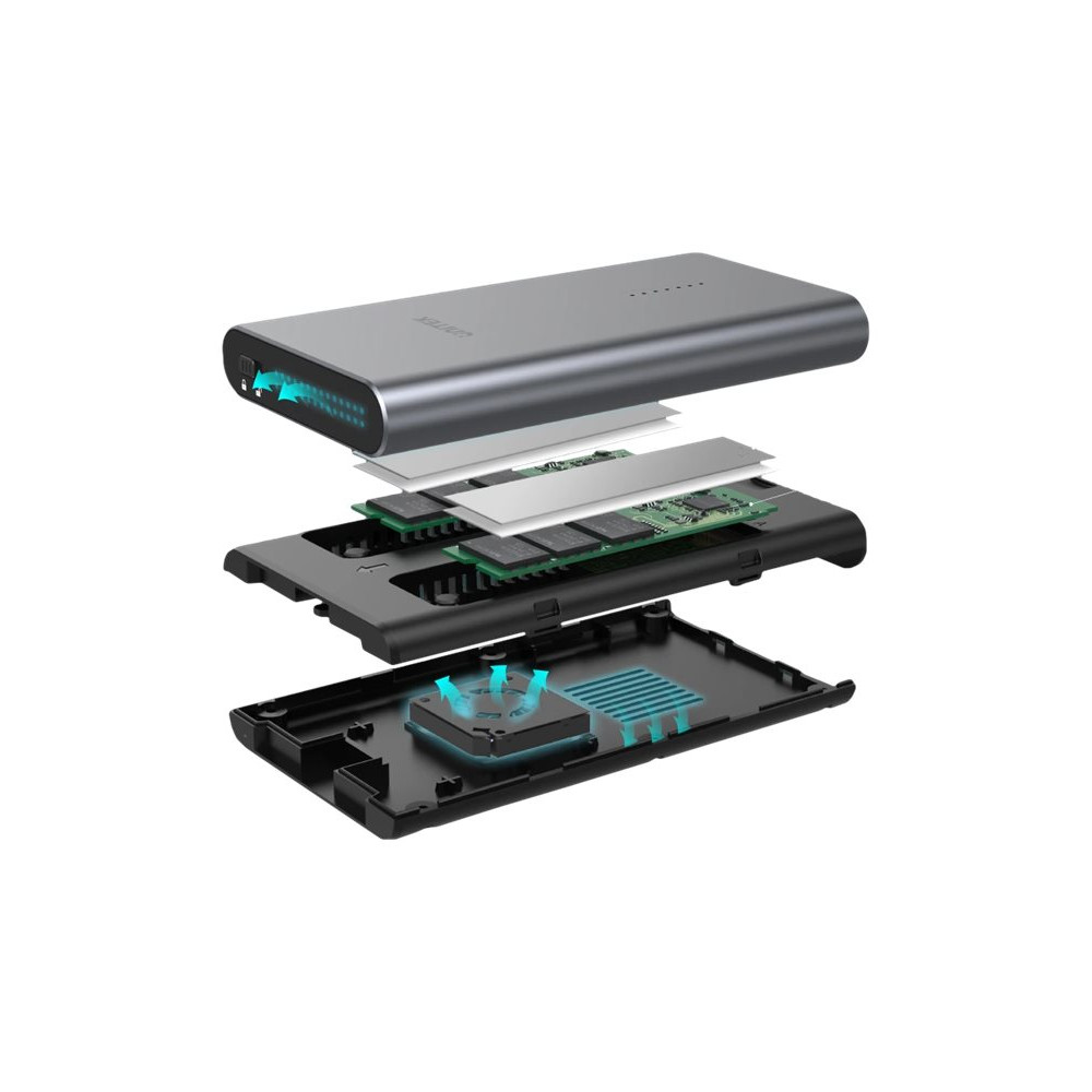 Produktbild för Unitek SolidForce - förvaringslåda - M.2 NVMe Card / PCIe 3.0 (NVMe) - USB 3.2 (Gen 2)