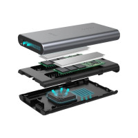 Produktbild för Unitek SolidForce - förvaringslåda - M.2 NVMe Card / PCIe 3.0 (NVMe) - USB 3.2 (Gen 2)