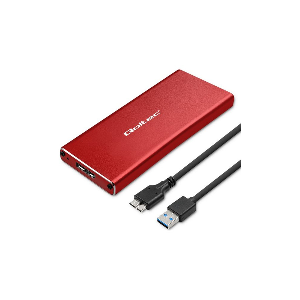 Produktbild för Qoltec - förvaringslåda - NGFF - SATA 6Gb/s - USB 3.0
